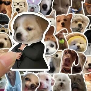 10 Pcs Cute Dog Meme Funny Animal Stickers - Aesthetic Cartoon Decals Phone Cool